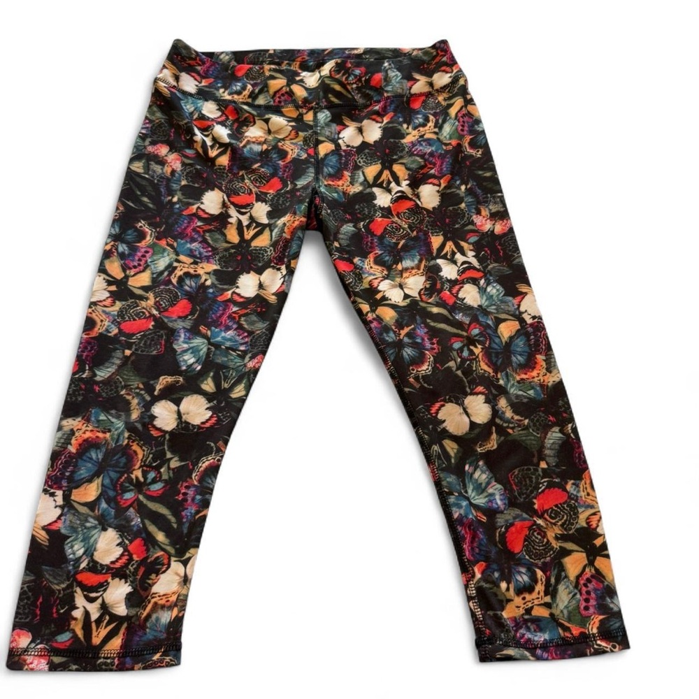 Boston Proper Medium Leggings with Butterfly and Floral Print